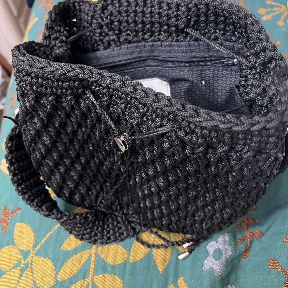 Elegant Black Woven Bag